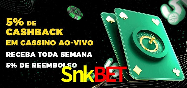 Promoções do cassino ao Vivo Snkbet